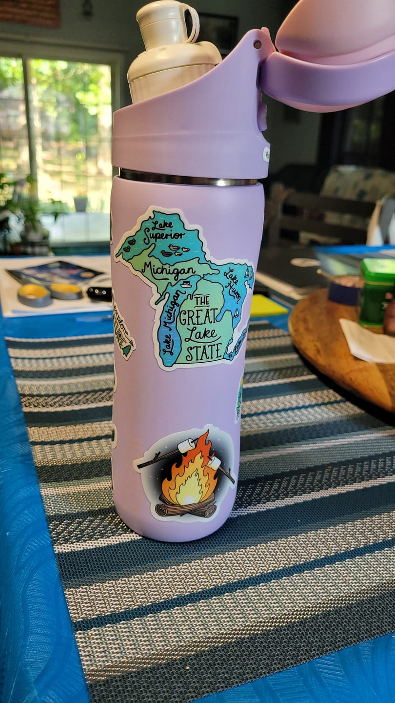 Customer photo review of the great lake state sticker