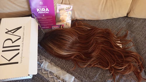 Customer photo review of Lace Front Gardenia Castanho com Luzes Ondulada - Repartição Livre 13x4