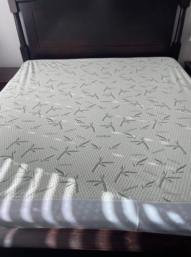 Customer photo review of NuvoDreams™ Waterproof Bamboo Mattress Protector