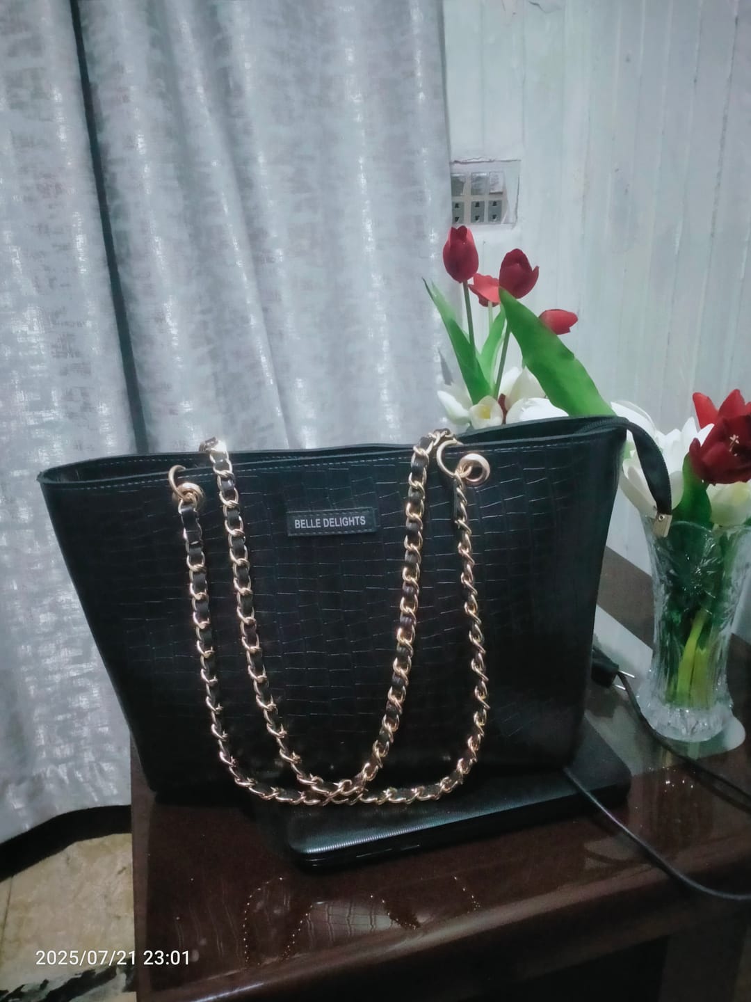 Customer photo review of Black New Wave Tote Bag