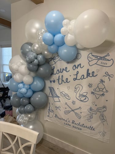 Customer photo review of Love is in the Air Balloon Garland Kit