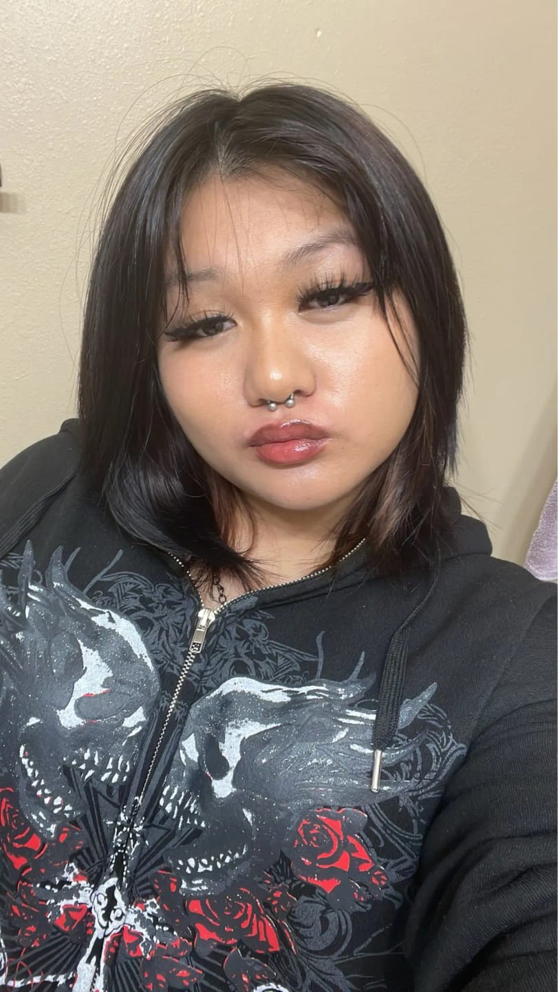 Customer photo review of Lost Intricacy Evil Wing Zip-Up Hoodie Black