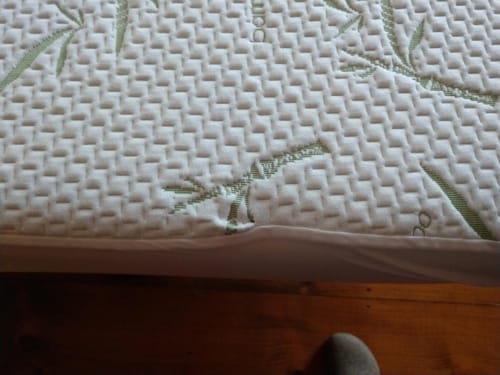 Customer photo review of NuvoDreams™ Waterproof Bamboo Mattress Protector