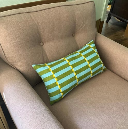 Customer photo review of Luna Khaki Pillow Cover