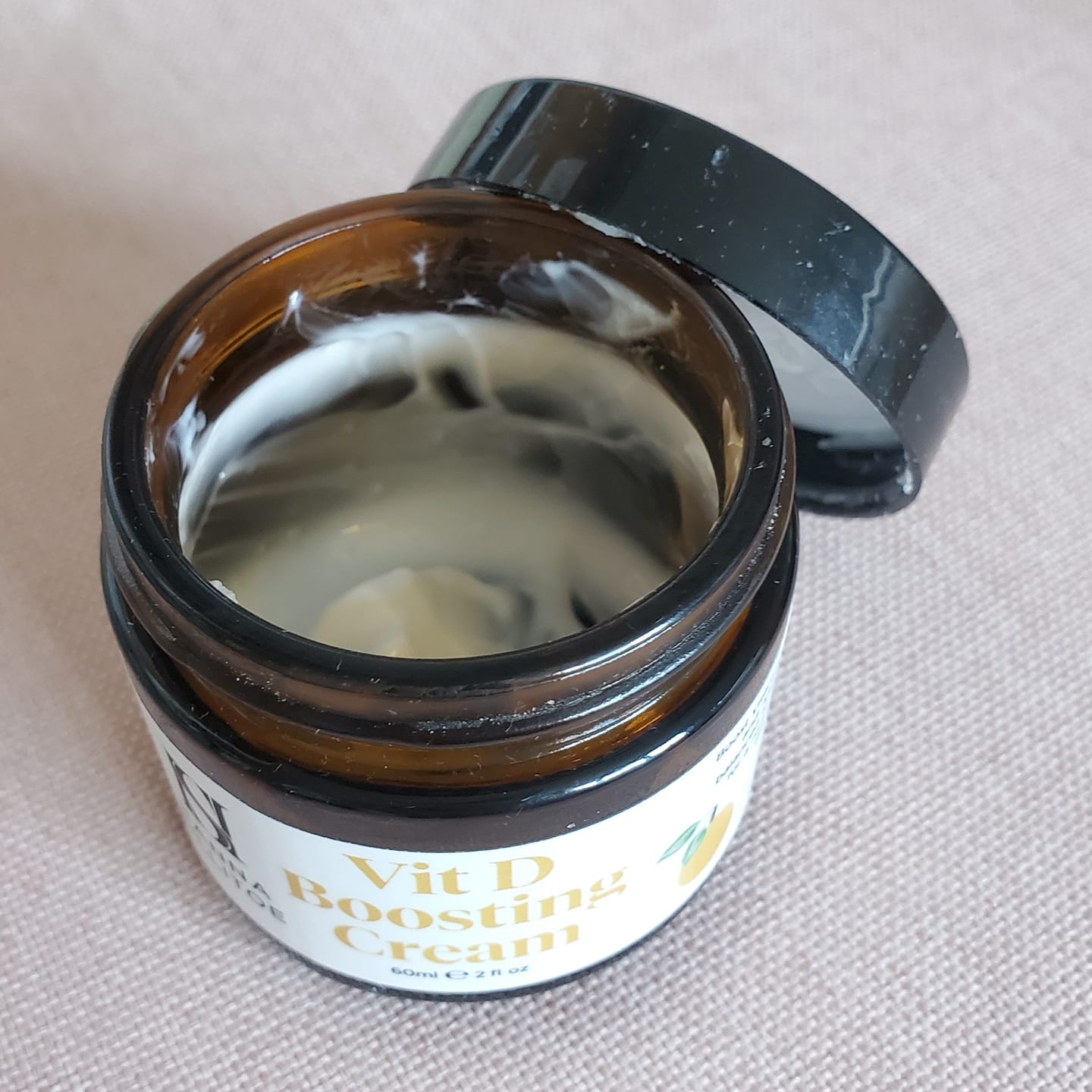 Customer photo review of Vitamin D Face Cream