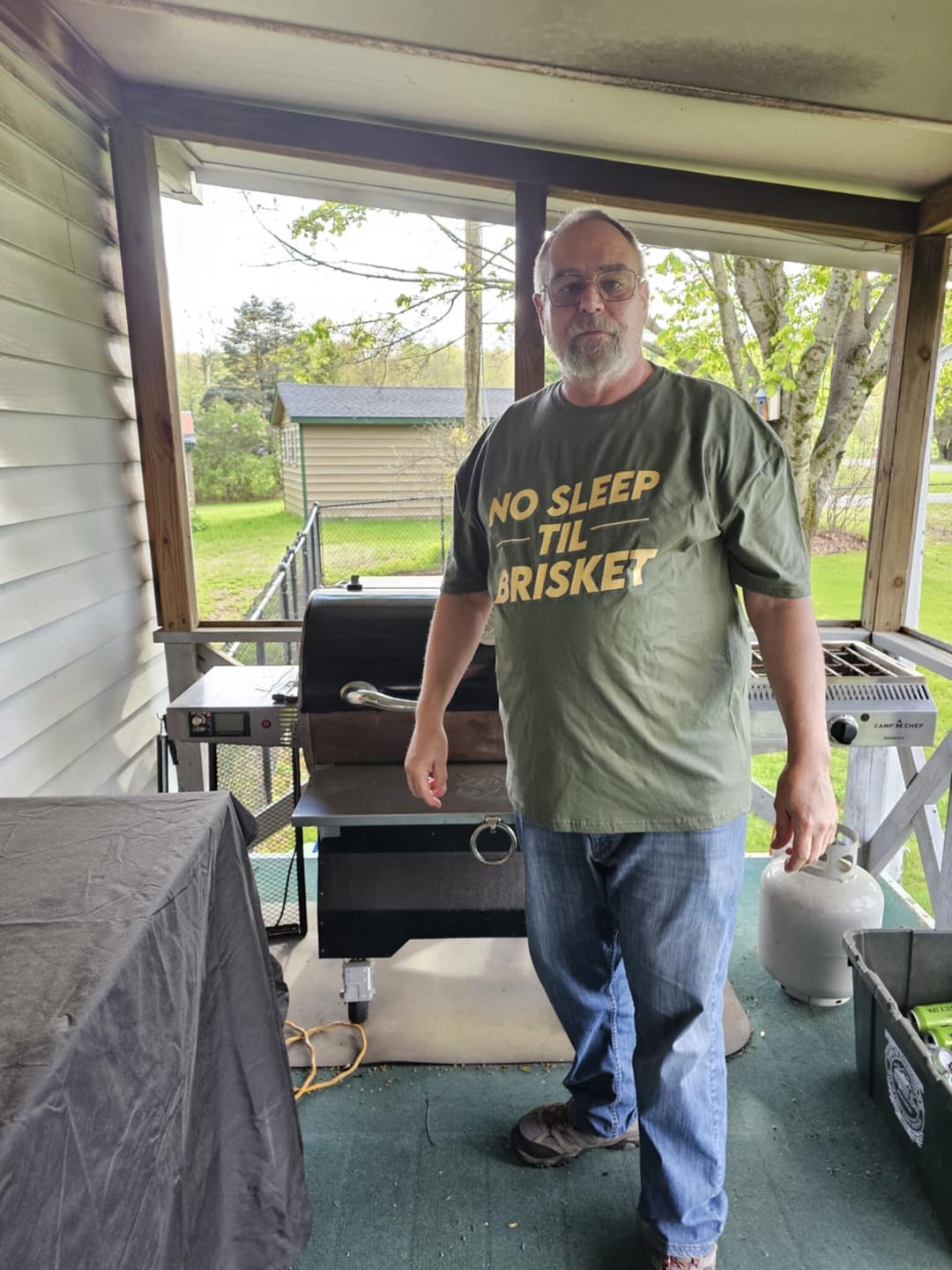 Customer photo review of No Sleep Til Brisket T-Shirt