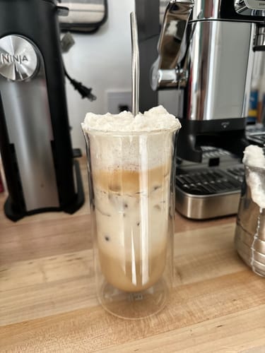 Customer photo review of FLUR Iced Coffee Glasses