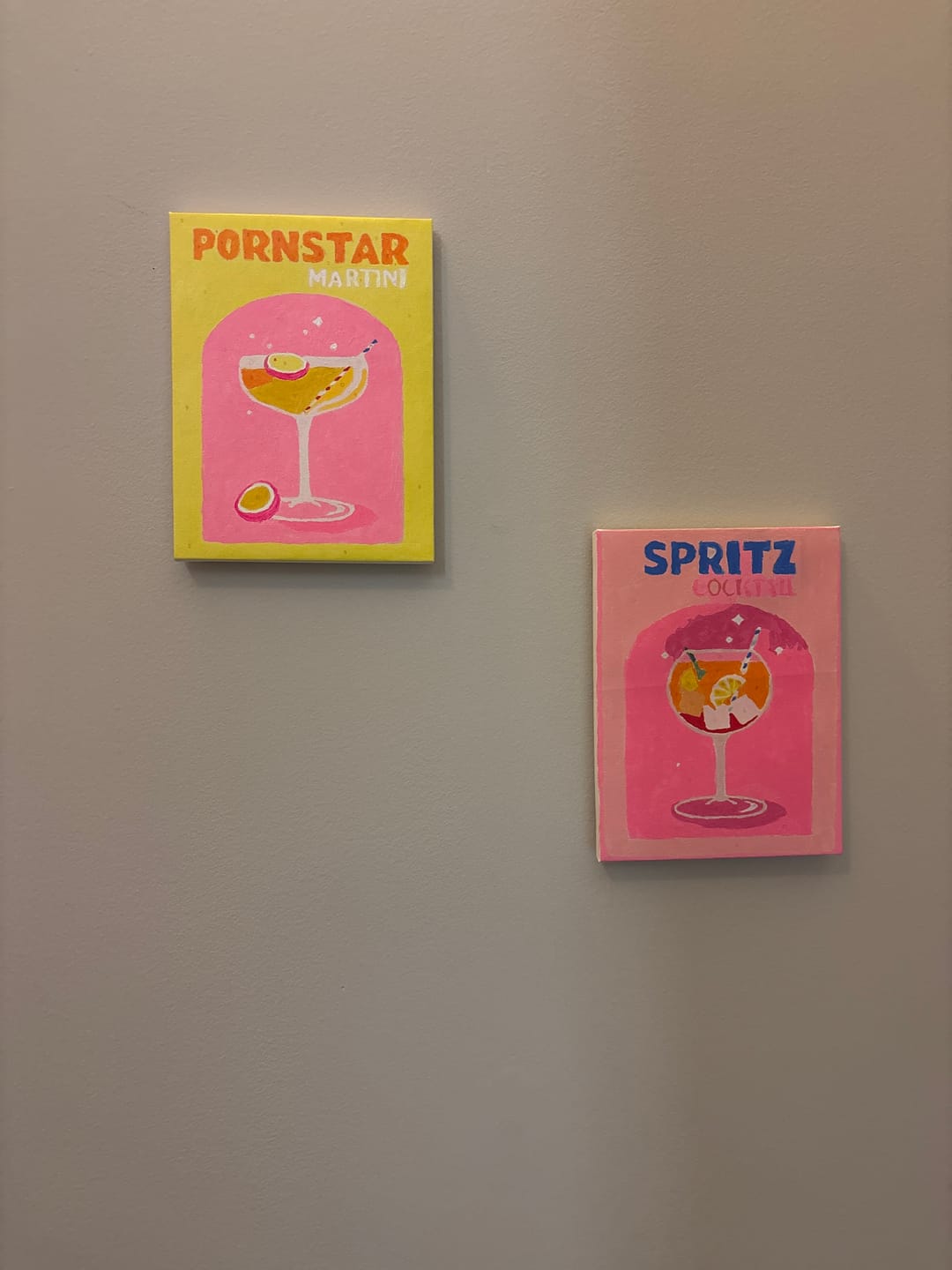 Customer photo review of 6 Mini Paintings - Colorful Cocktail Set