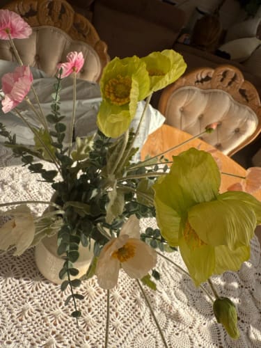 Customer photo review of 22" Poppy Silk Flowers