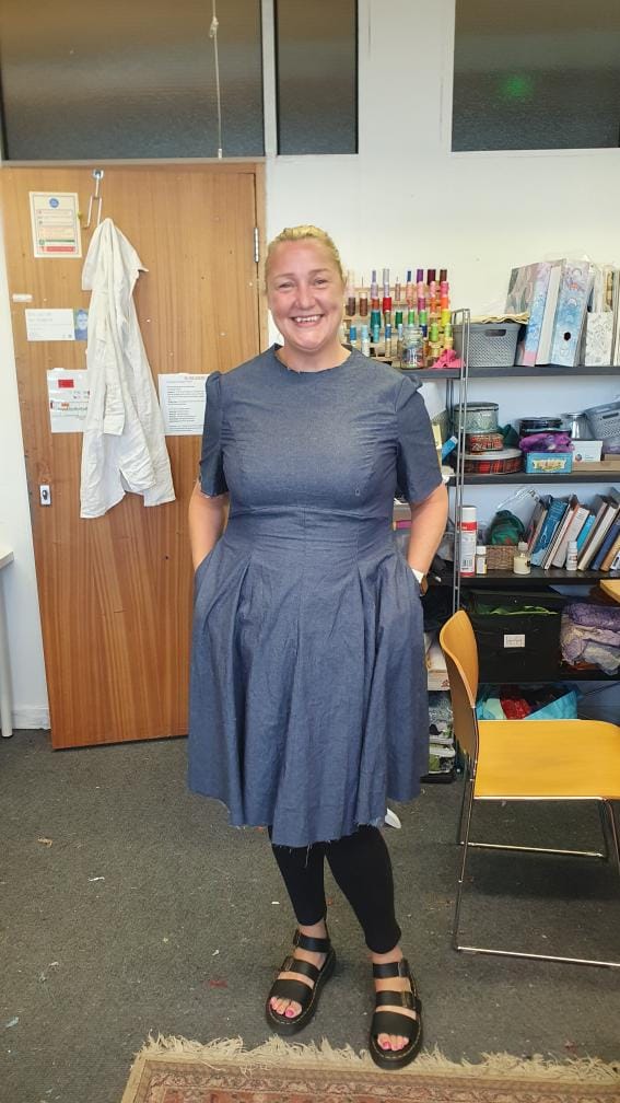 Customer photo review of Lightweight 4oz Washed Denim Fabric