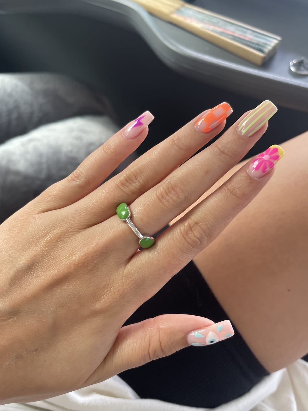 Customer photo review of Mila Green Enamel Ring