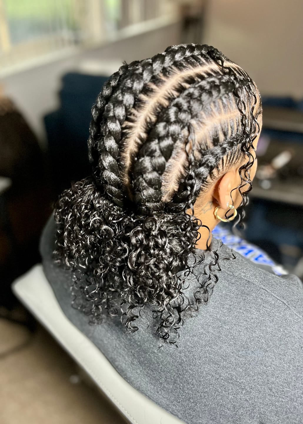 Customer photo review of Pre-Divided Double Drawn Burmese Water Wave Human Hair Bulk