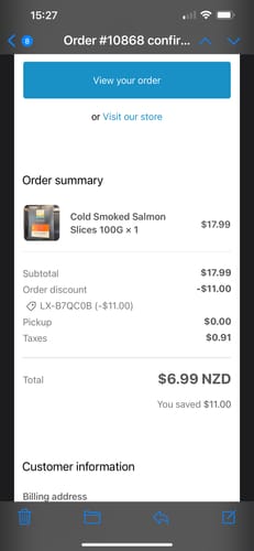 Customer photo review of Cold Smoked Salmon Slices 100G