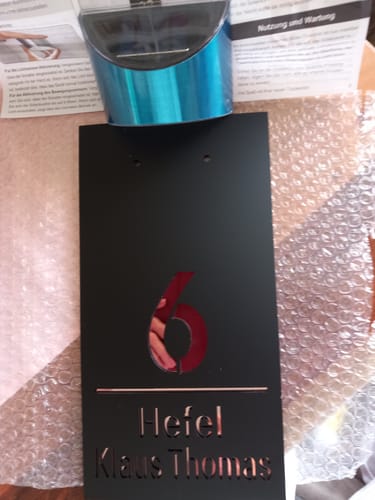 Customer photo review of NumLux™ | Ihre personalisierte Hausnummer