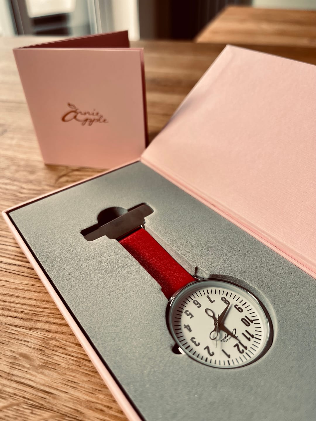 Customer photo review of Aurora White/Silver/Red Leather Fob 35