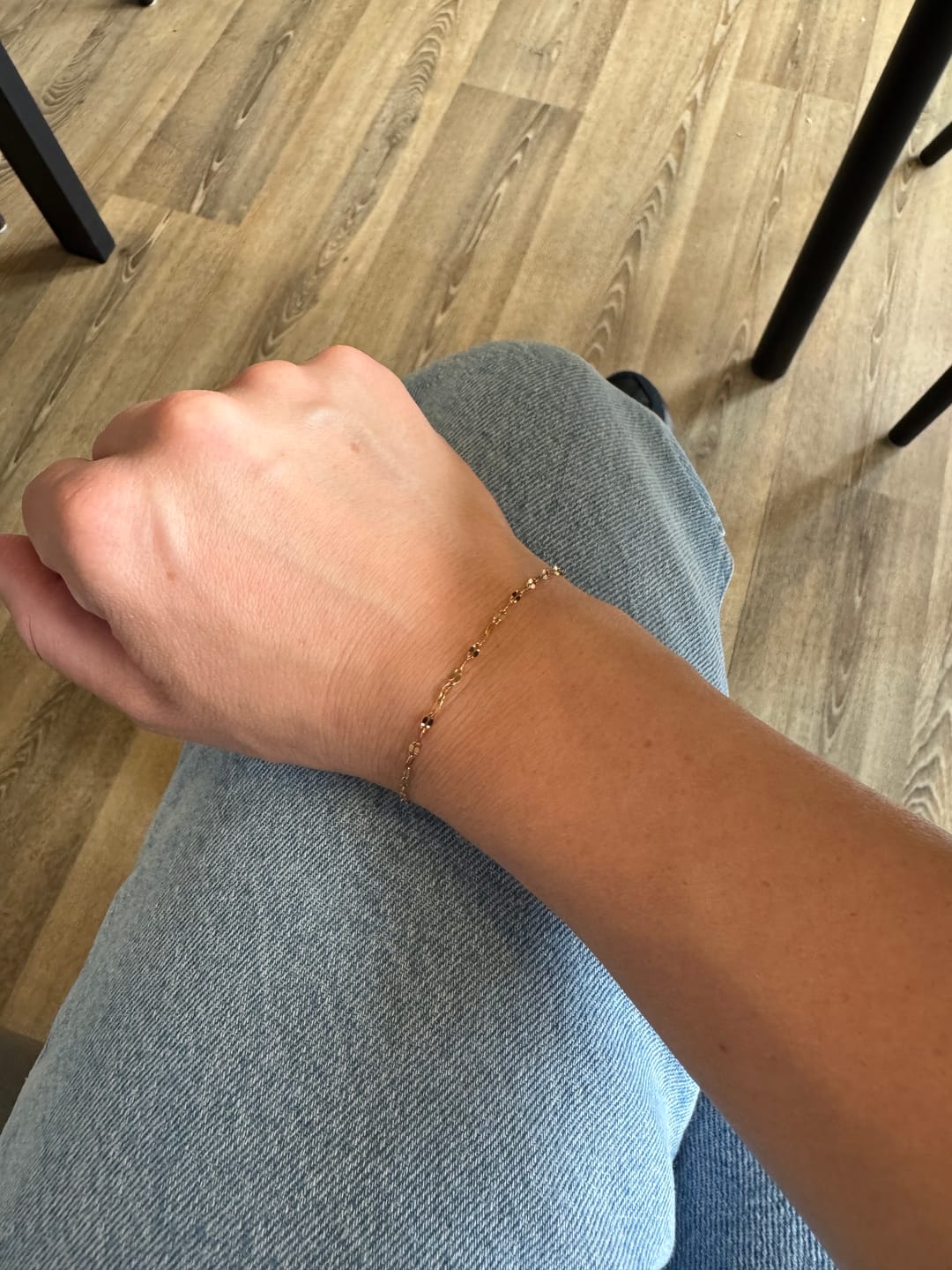 Customer photo review of Single Dainty Bracelet