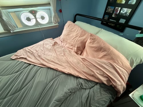 Customer photo review of TENCEL Eucalyptus Cooling Bed Sheet Set