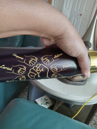 Customer photo review of Best Dad Papa Ever Fist Bump Outline Nation Flag For Husband Father Figures Personalized Bullet Tumbler