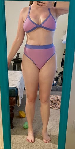 Customer photo review of MOLLY Lavender Full Coverage High Rise Bikini Bottom
