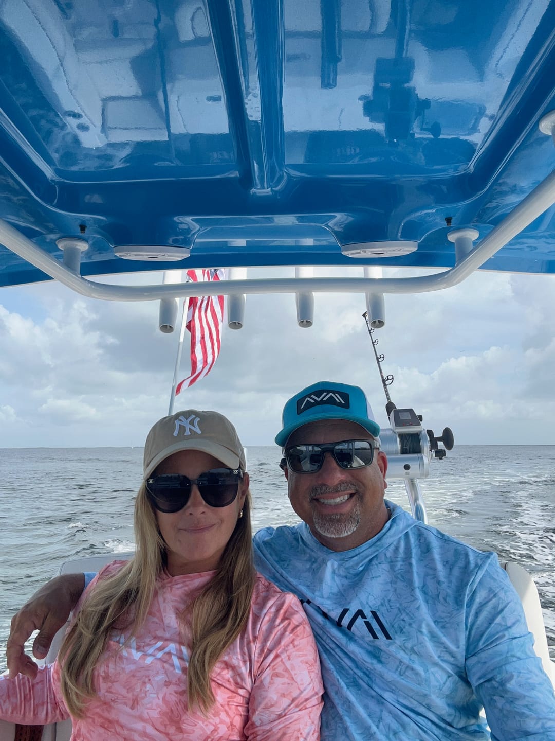 Customer photo review of Avail - Soft Mesh Snap Back Hat Bahama Blue
