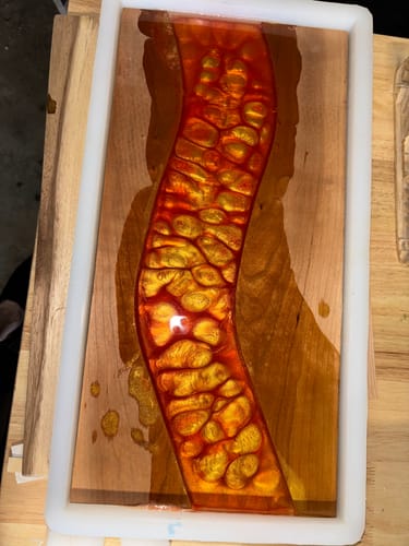 Customer photo review of 18x9x1.5" Silicone Mold For Epoxy Resin - Charcuterie Board Form