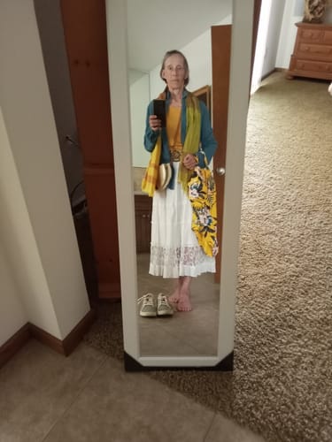 Customer photo review of Layla V Neck Top • Final Sale Deals! - Marigold