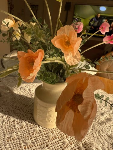 Customer photo review of 22" Poppy Silk Flowers
