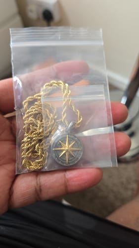 Customer photo review of Compass x Cuban Set | Gun Metal & Gold