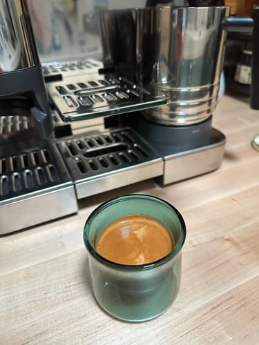 Customer photo review of FLUR Espresso Glasses