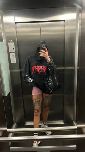 Customer photo review of Gothic Y2K Oversized Hoodie