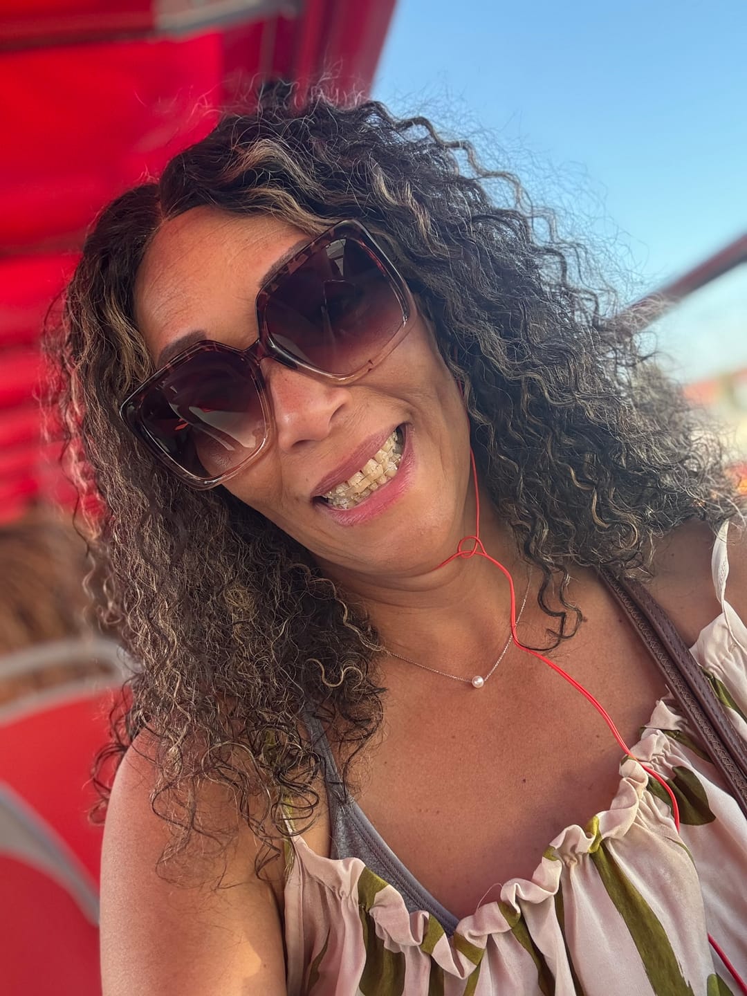 Customer photo review of 24" Swiss HD Full Lace Lightweight Human Hair Curls Boho Box Braided Wig
