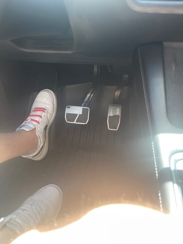 Customer photo review of Model 3/Y Performance Alloy Pedals, Non-Slip Metal Brake Pedal Cover (2017-2023)