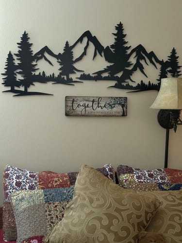 Customer photo review of Evergreen Peaks Wall Art
