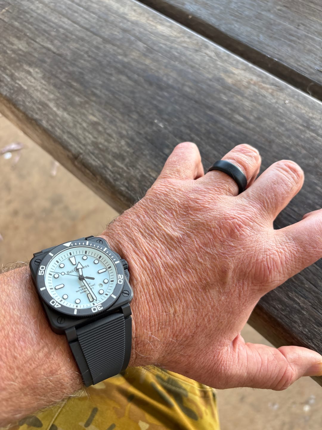 Customer photo review of The Obsidian - Silicone Ring