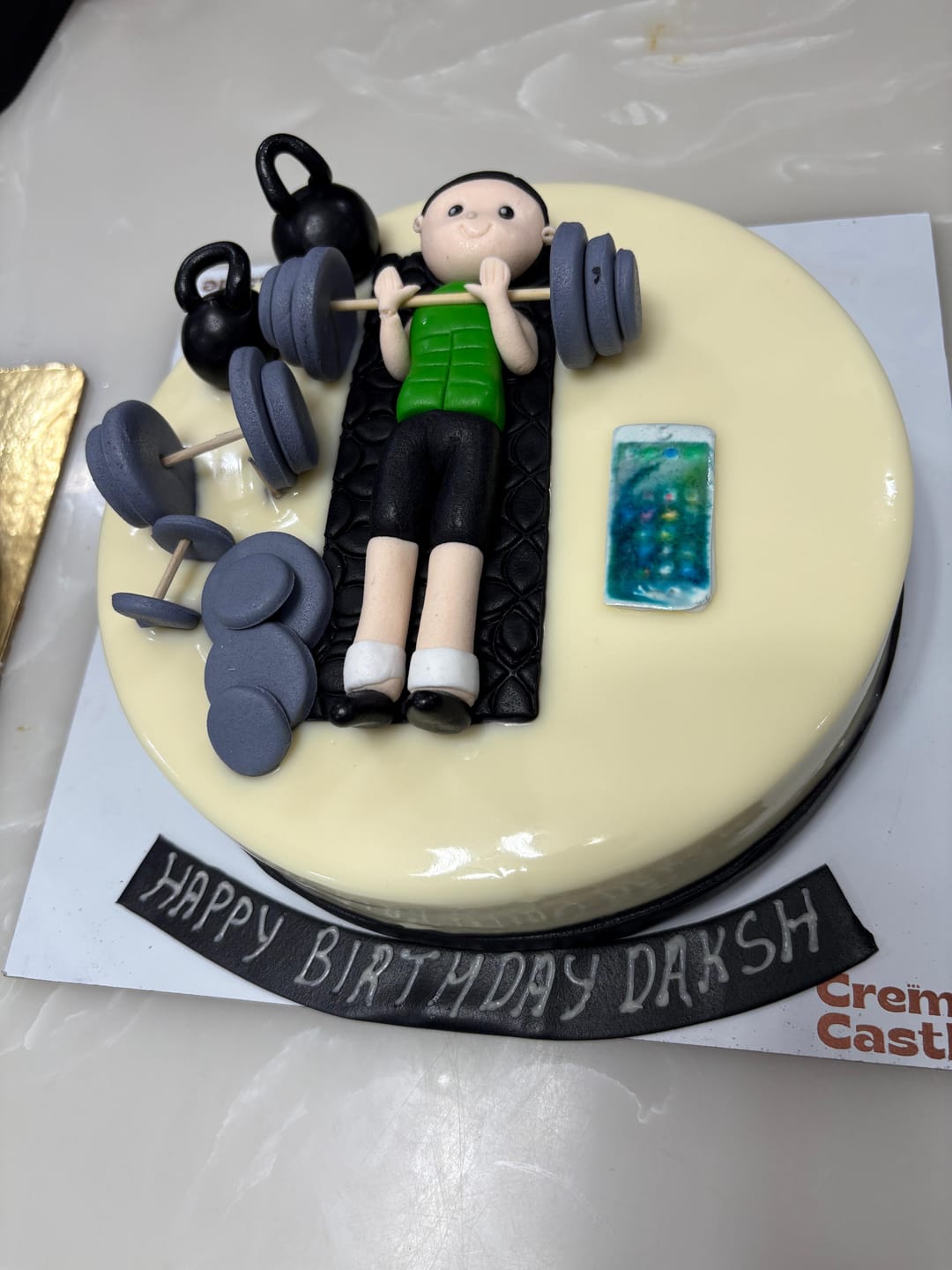 Customer photo review of Gym Lover Birthday Cake