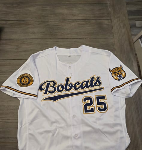 Customer photo review of Custom White Navy-Old Gold Classic Style Authentic Baseball Jersey