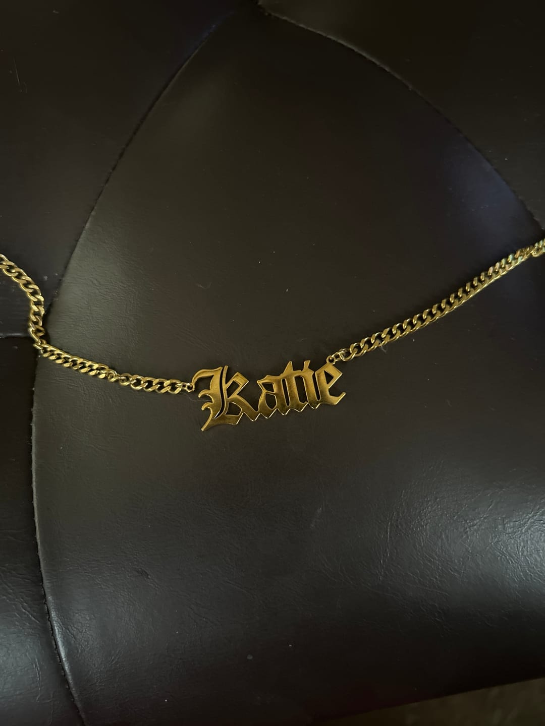 Customer photo review of LUX Name Necklace