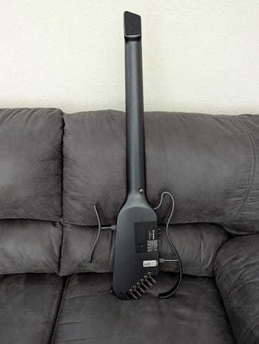 Customer photo review of Donner HUSH™ C  Acoustic-Electric Nylon string Classical Headless travel Guitar