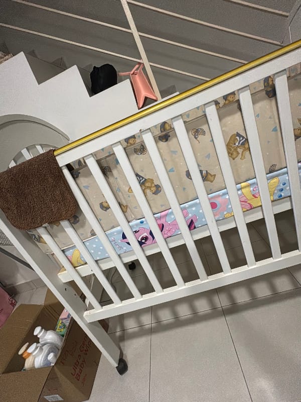 Customer photo review of Getha Baby Mattress 100% Natural Latex with French Wool Padding
