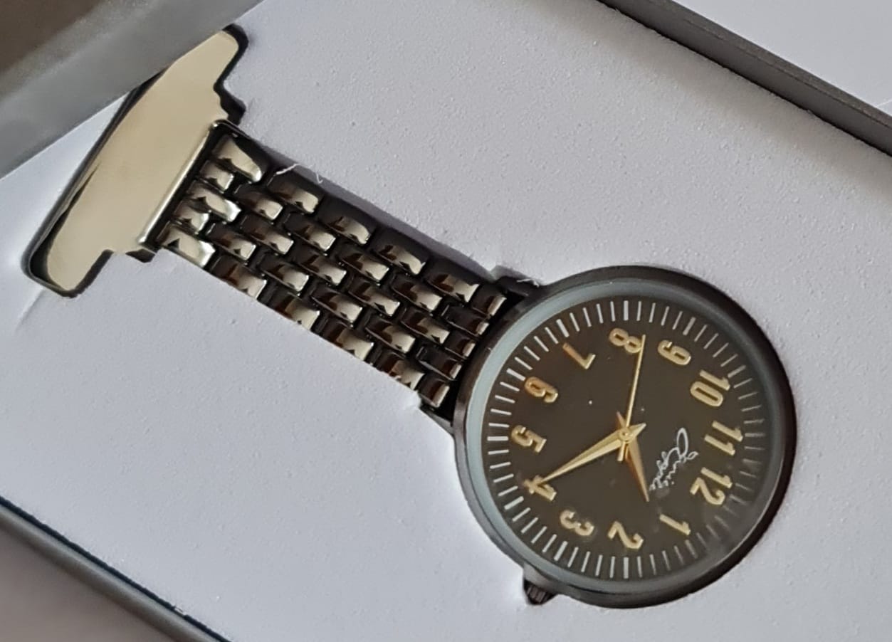 Customer photo review of Aurora Rose Gold/Gunmetal Link Fob 35