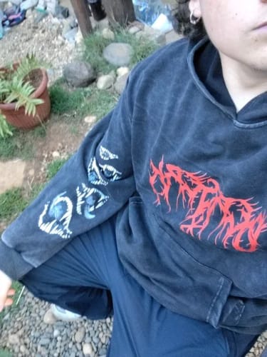 Customer photo review of Gothic Y2K Oversized Hoodie