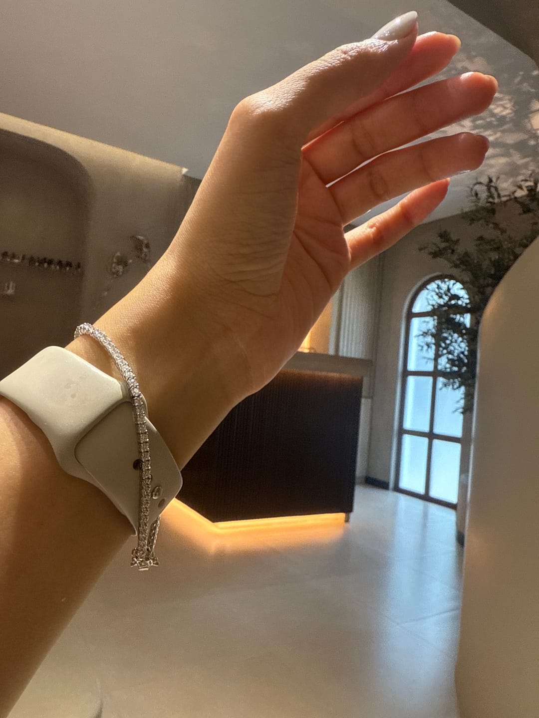 Customer photo review of PETITE 2MM TENNIS BRACELET - WHITE GOLD