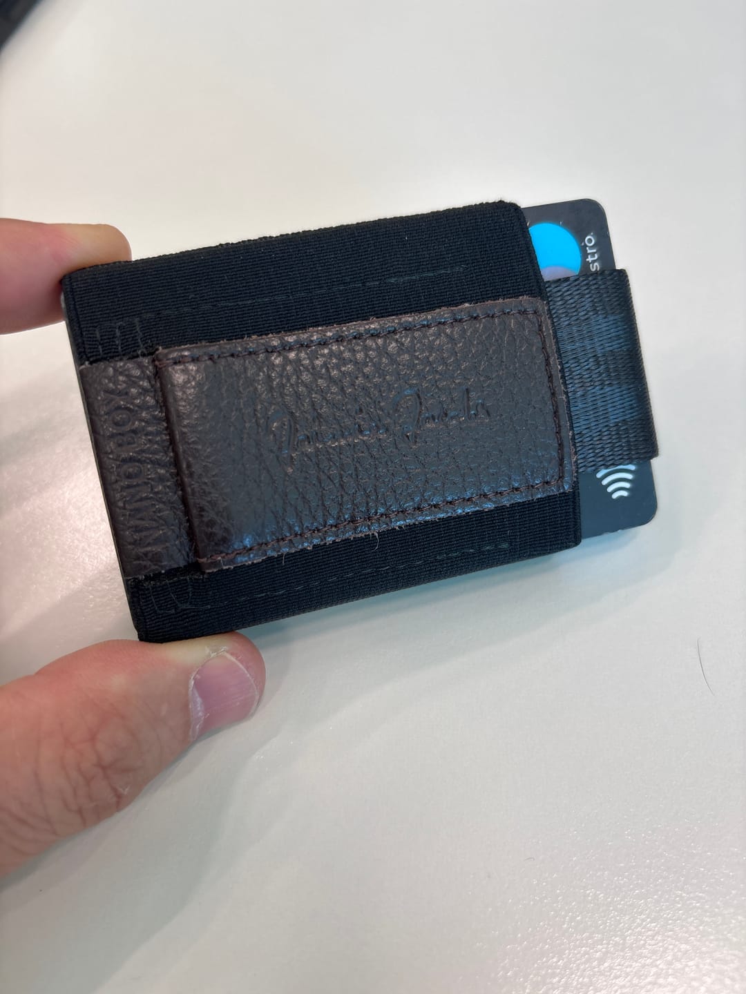 Customer photo review of Nano Boy card holder wallet with small elastic coin pocket - Limited Edition