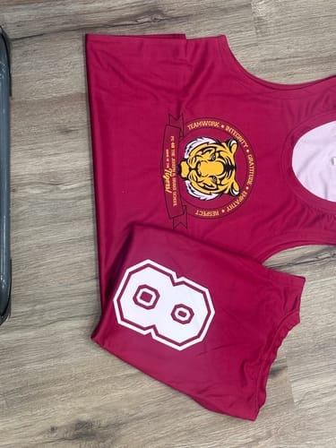 Customer photo review of Custom Royal White Double Side Sets Design Sportswear Basketball Jersey