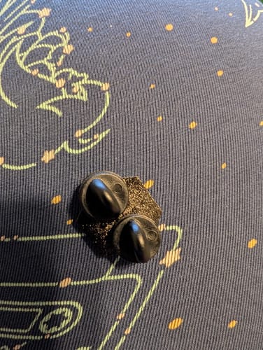 Customer photo review of Inclusive Flag - Love Cube Pin