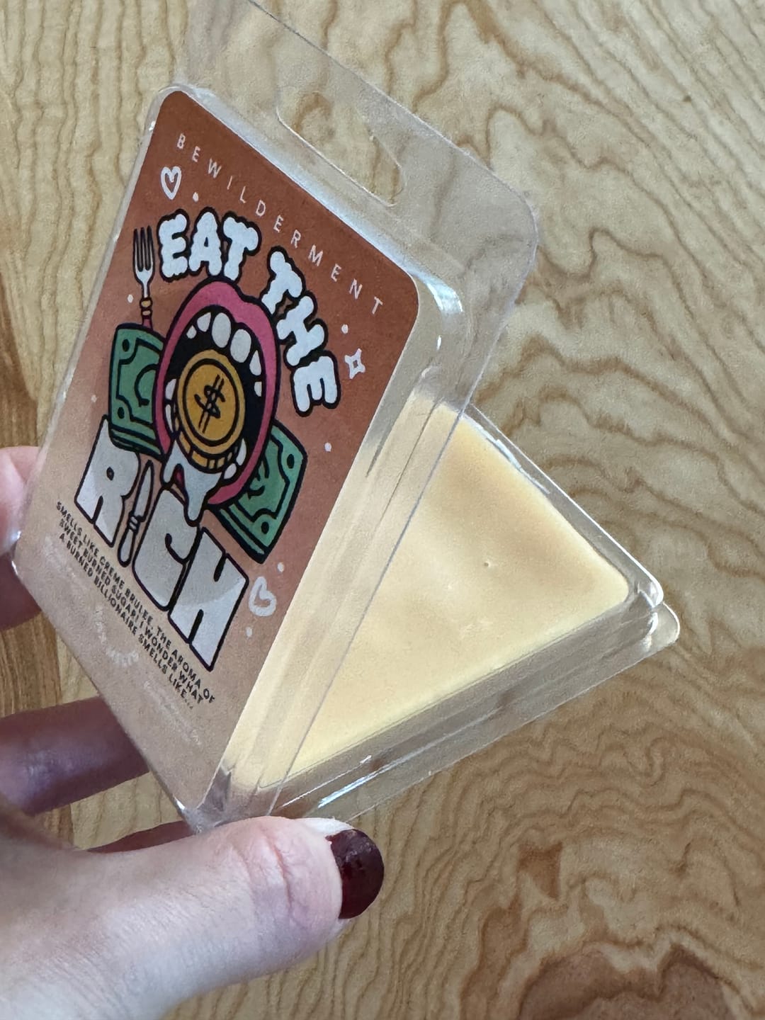 Customer photo review of Eat The Rich Wax Melts