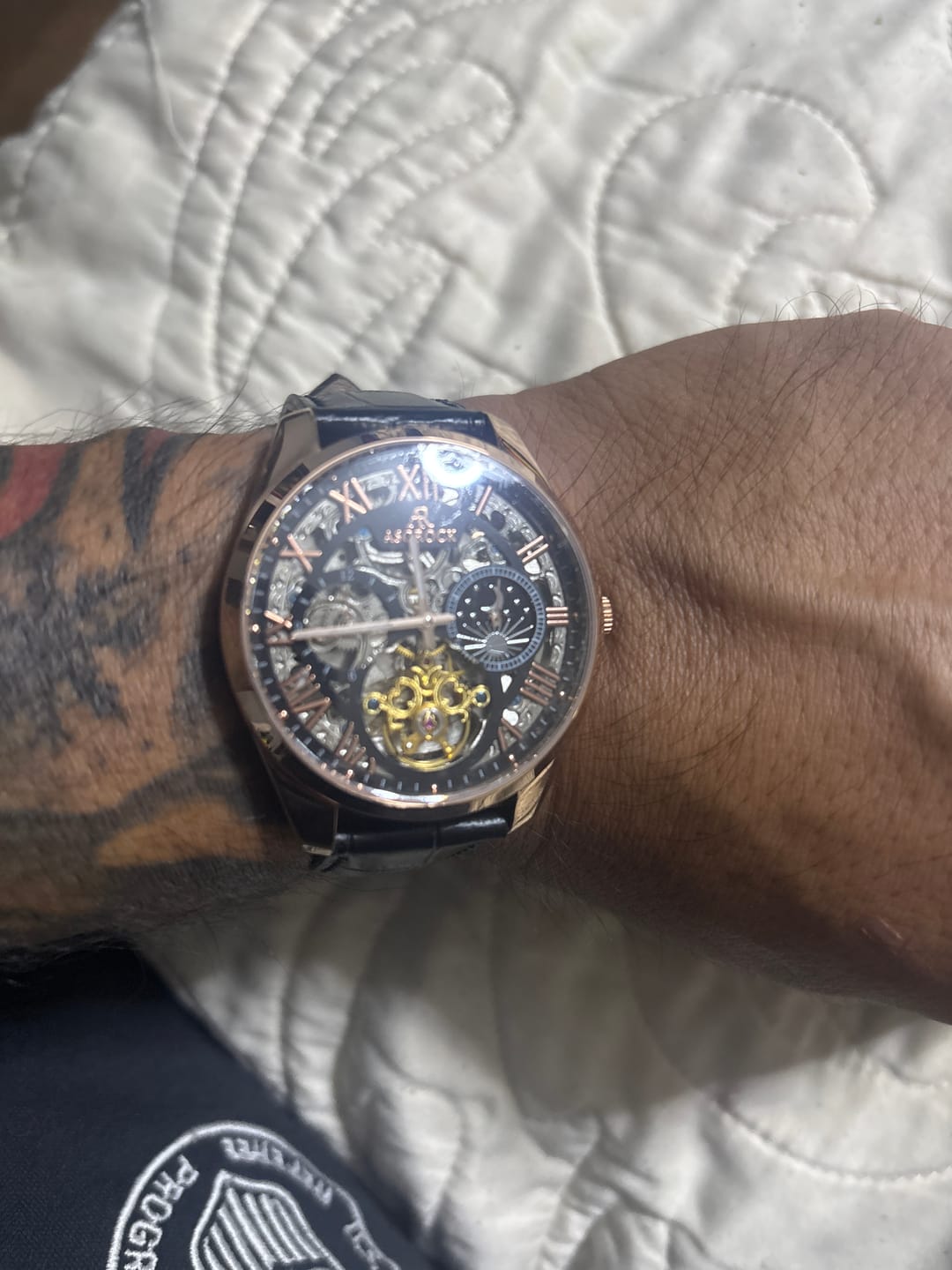 Customer photo review of Rosegold/Black Villa Automatic Tourbillon