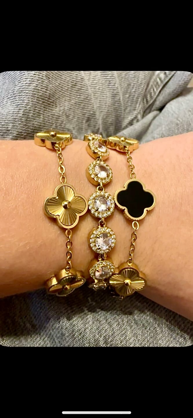 Customer photo review of Crystal Elegance Armband 14K Vergoldet