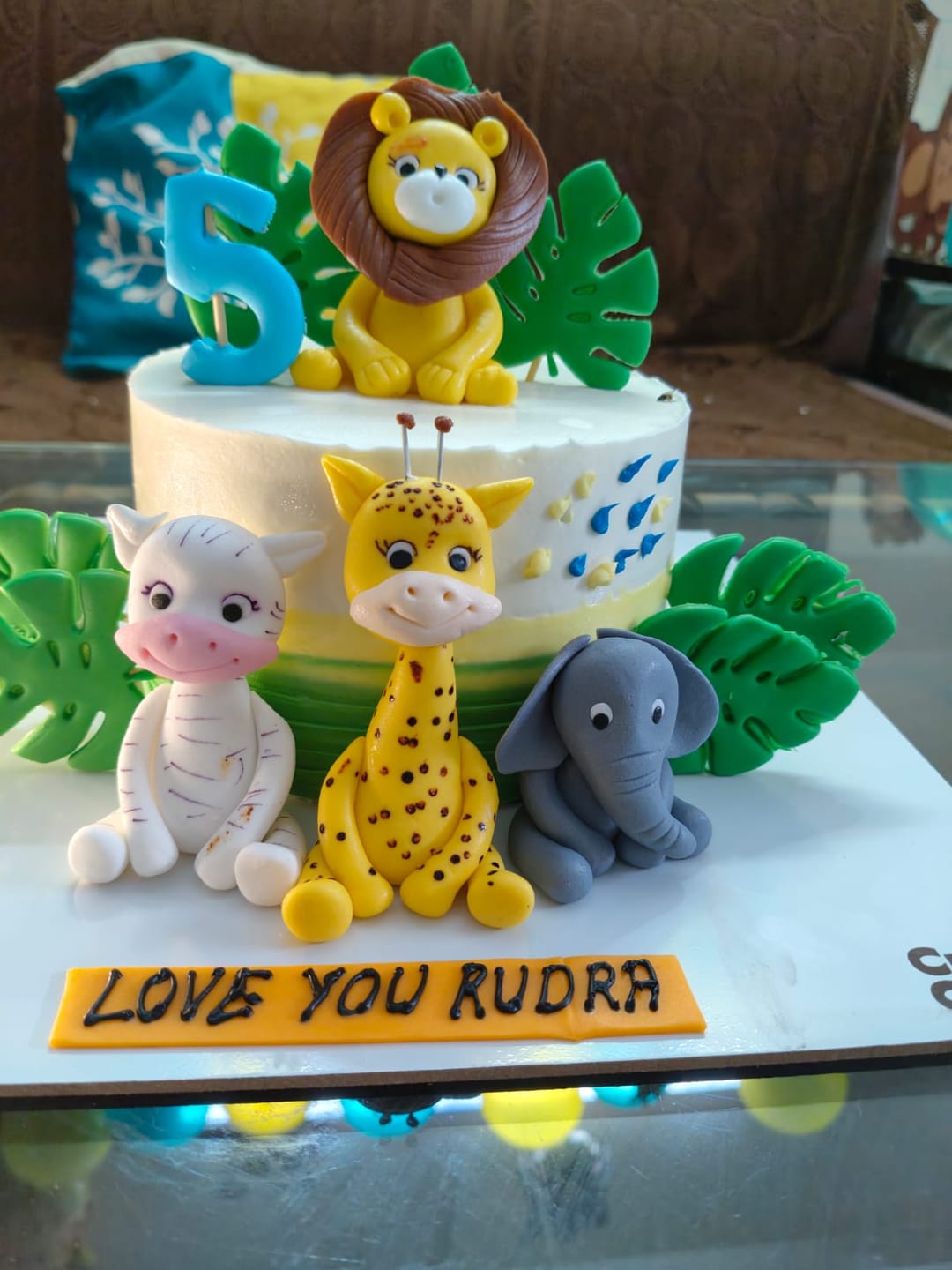Customer photo review of Animal Party Birthday Cake