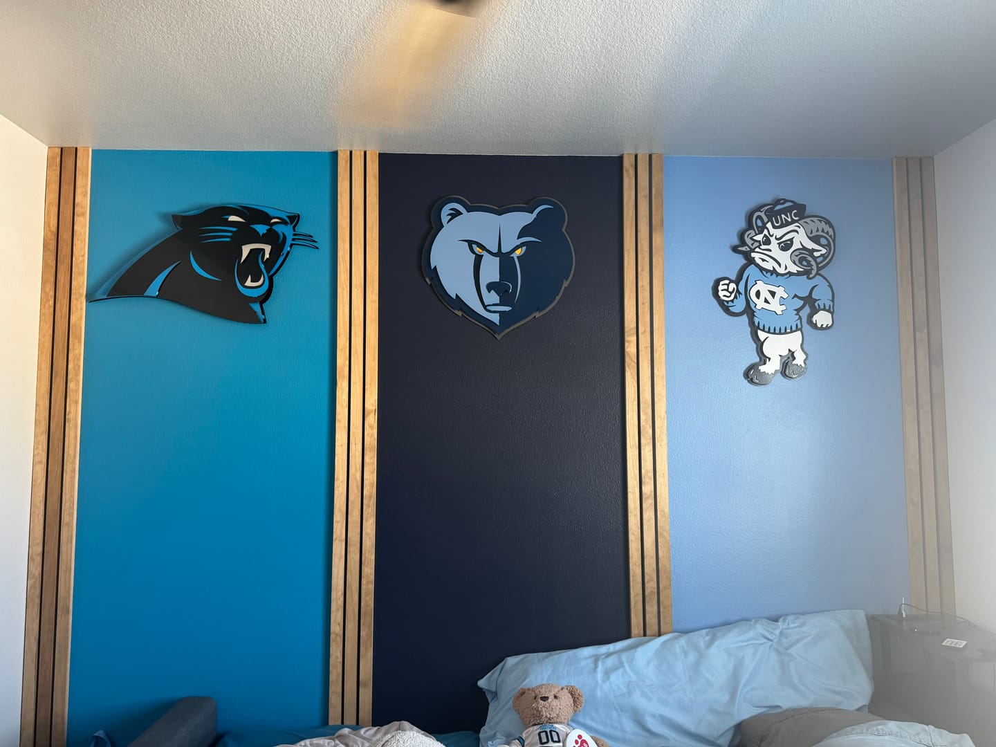 Customer photo review of North Carolina Tar Heels "Rameses" 3D Vintage Metal Wall Art